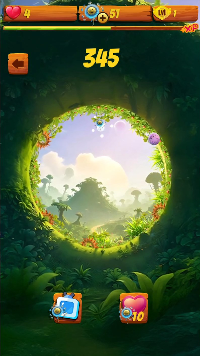 Circle Dash gameplay in a forest setting