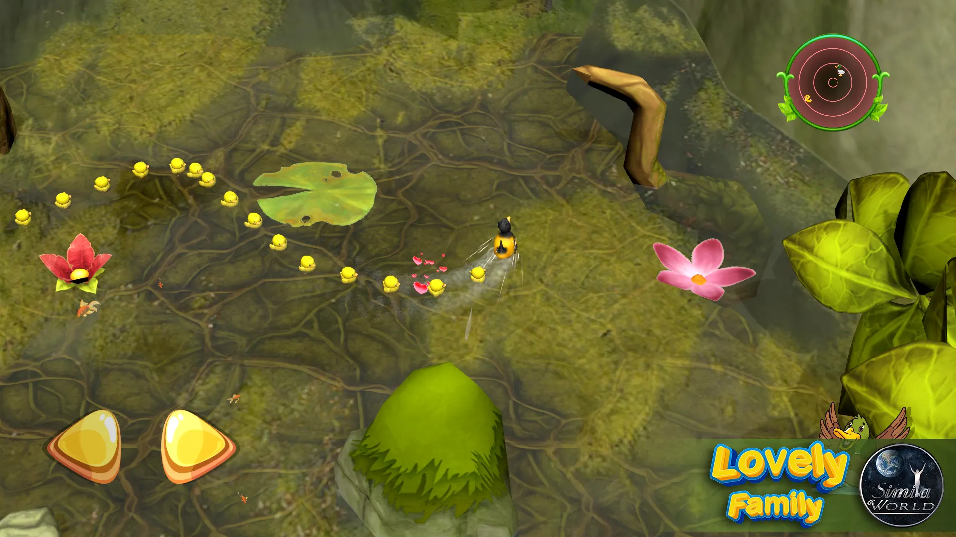 Lovely Family gameplay on a flower-lined jungle path