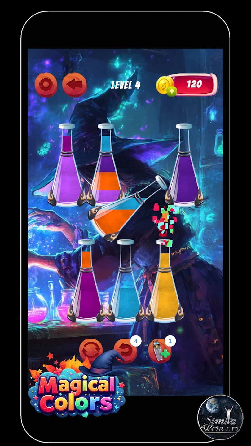 Magical Colors potion bottle sorting gameplay