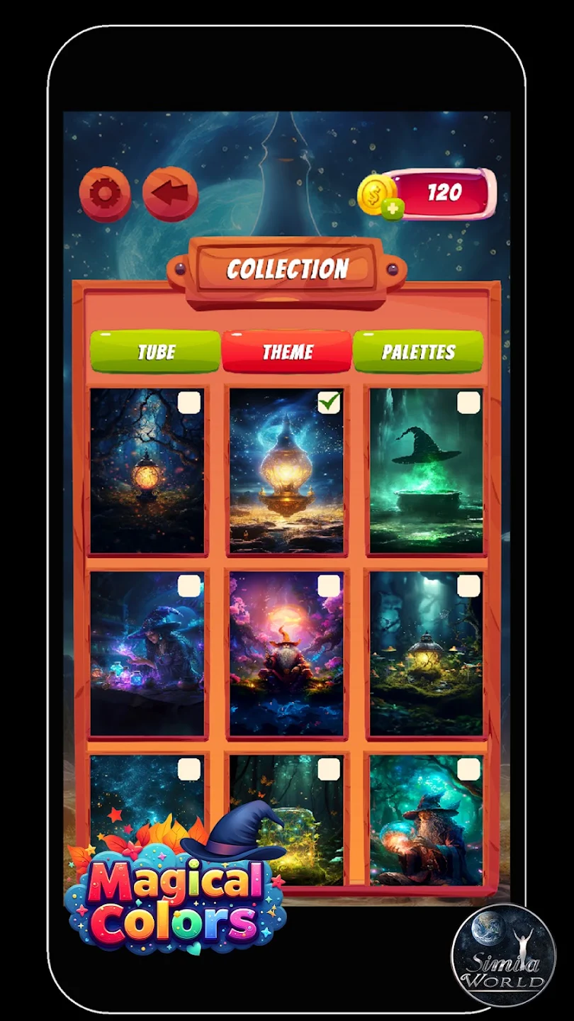 Unlockable magical background themes